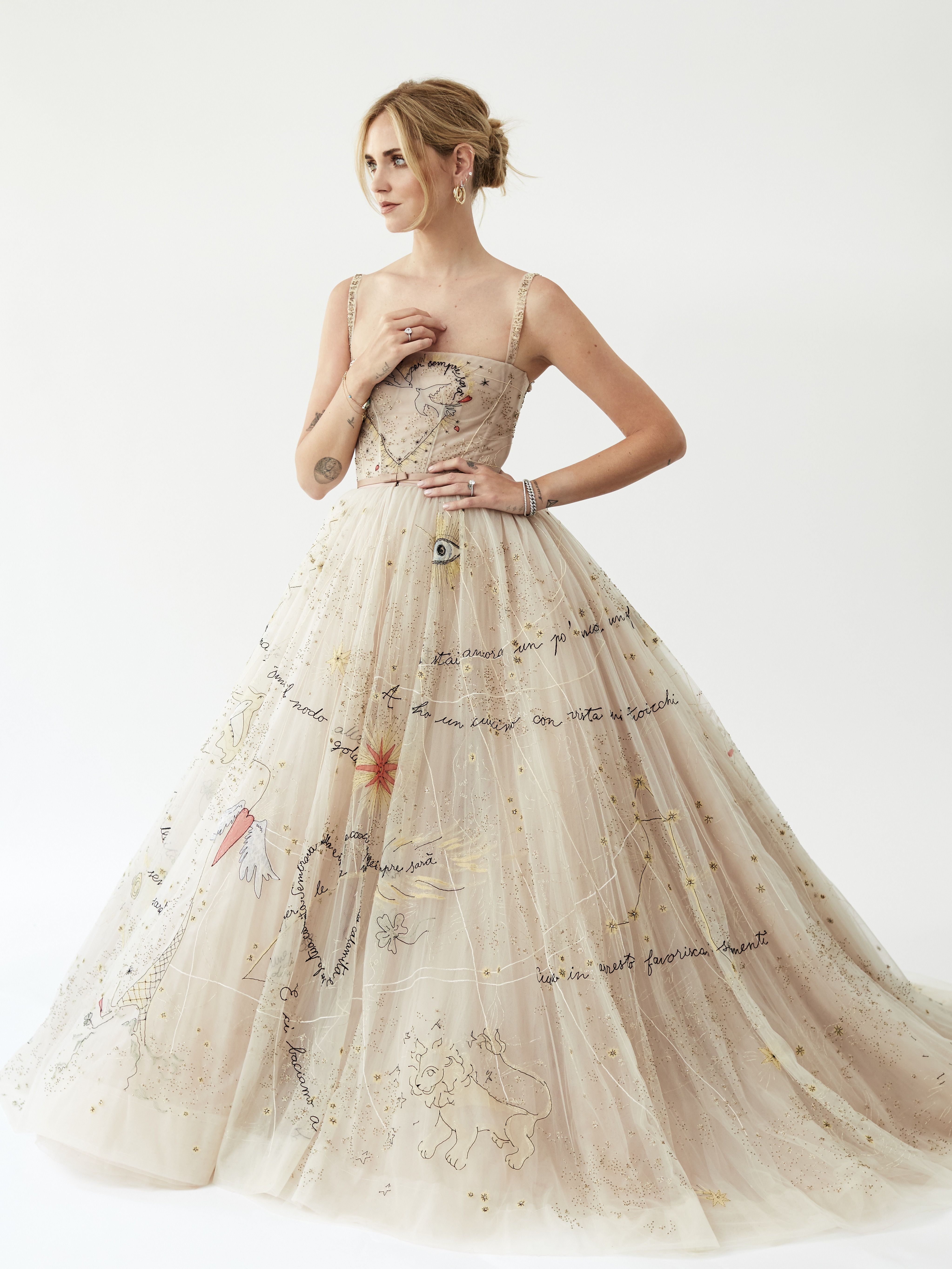 This Brides Custom Wedding Dress Was Inspired by a 40s Dior Look  Over  The Moon